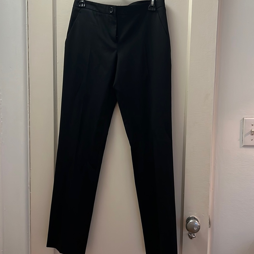 Black theory wool blend suiting pants